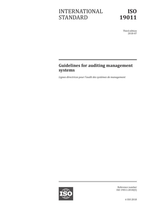ISO 19011:2018 – Guidelines for Auditing Management Systems, 2018